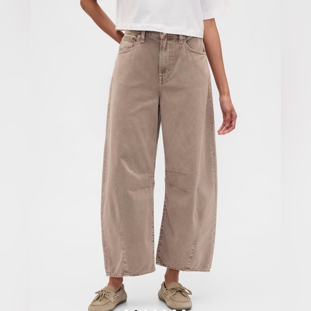 GAP Barrel Leg Jeans 30 Short Taupe